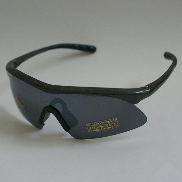 NWOT True Vintage Sports Wrap Around Blade smoke mirrored lens sunglasses - Picture 3 of 5